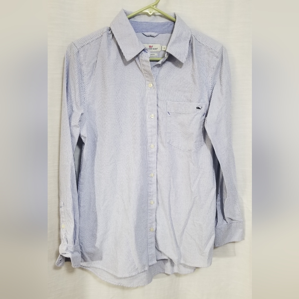 Vineyard Vines Blue Striped Button Down Shirt